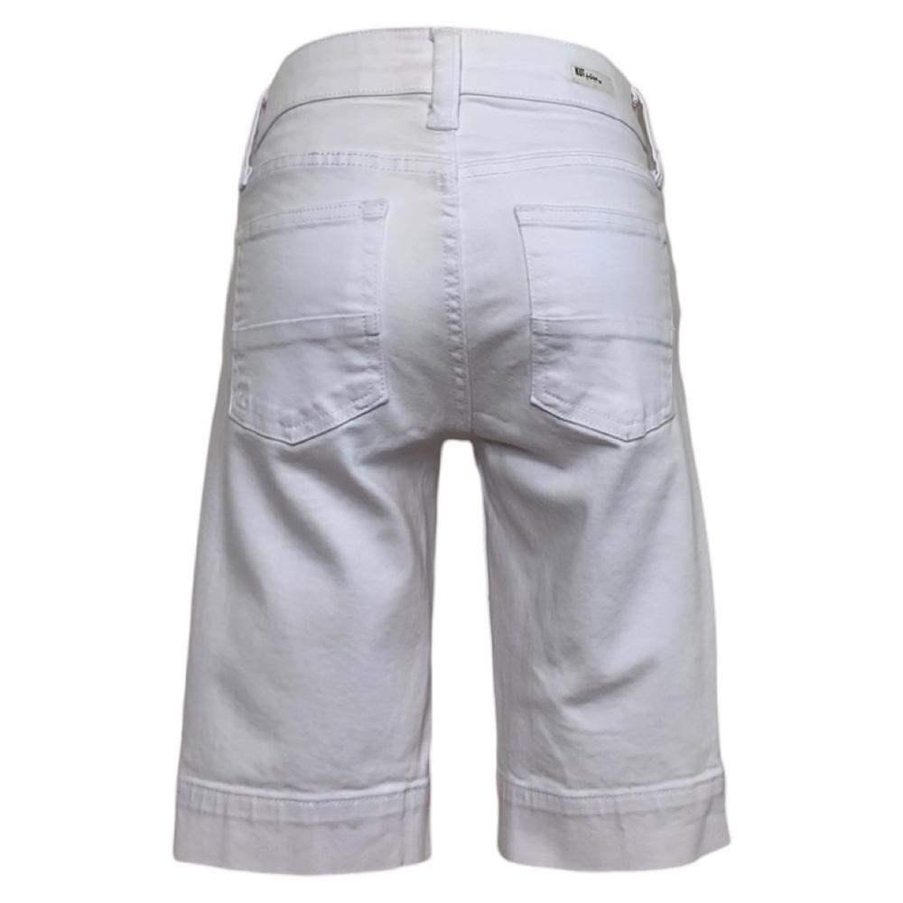Kut from the Kloth Natalie Mid Rise Bermuda Denim Shorts White Size 0 - Picture 13 of 16